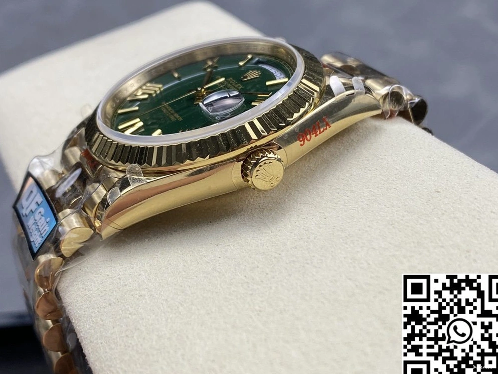 Day Green v5 Rolex Tungsten QF M228238-0061 Factory Steel Date Dial 0410